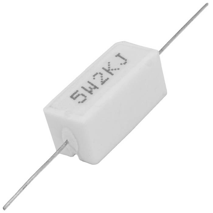 Мощный постоянный резистор XIN HUA RX27-1 2 кОм 5W 5% / SQP5, керамо-цементный  корпус фото 1