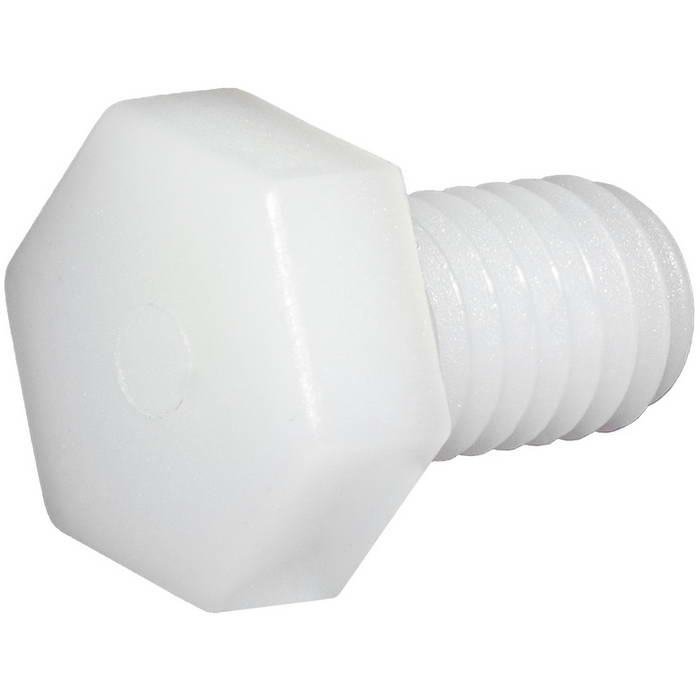 Болт пластиковый полиамидный с полной резьбой RUICHI DIN 933, резьба М6x40 мм, PA66, белый фото 1