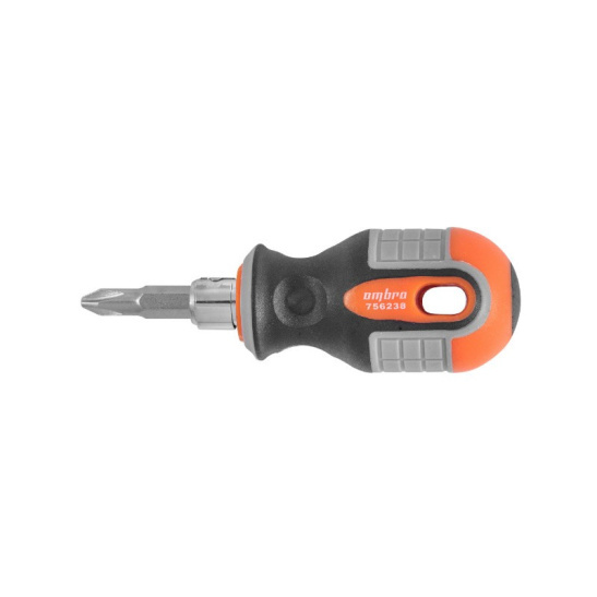 Отвертка стержневая двусторонняя ROUND GRIP, РН2,SL6x38 мм Ombra 756238 фото 1