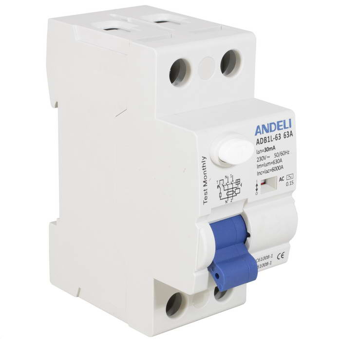 Автоматические выключатели ADB1L-63 2P 63A 30mA тип AC 6kA фото 1