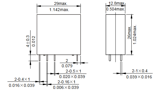 Электромагнитные реле JQX-14FC2-2C-Z-5-DC12V-5 FORWARD фото 2
