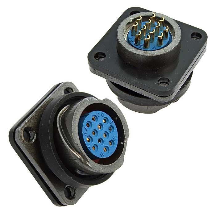 Разъём быстроразъёмный RUICHI FQ18-12pin ZK, 12-ти контактный фото 1