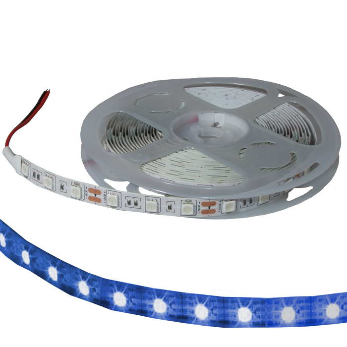 Светодиодная лента RUICHI, 5050, 300 LED, IP33, 12 В, цвет синий, катушка 5 м (цены указаны за 1 м) фото 1