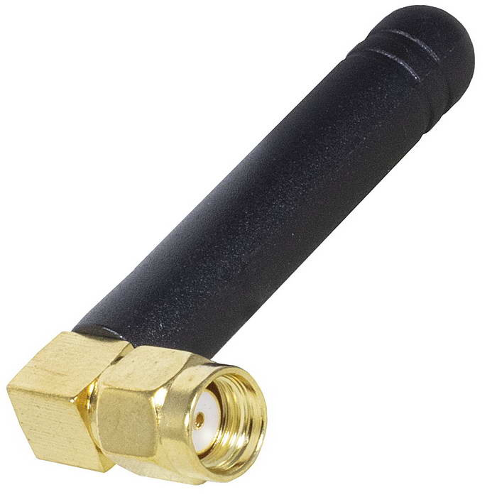 Wi-Fi-антенна малогабаритная штыревая RUICHI RANT 2400-01 R/A, 50 мм, 2400-2500 МГц, 2,14 дБи, поляризация вертикальная, 50 Ом, 17 Вт, RPSMA угловой фото 1