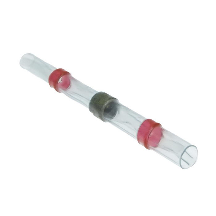 Втулка соединительная для проводов с термоусадкой RUICHI SST150-21, IP67, 22-18 AWG, 0,5…1,0 мм2, полиолефин, с припоем, красная маркировка фото 1