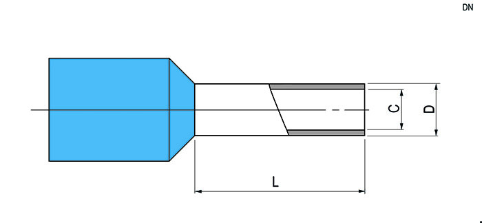 Наконечник втулочный изолированный RUICHI DN00708, 1.2x8 мм, 0.75 мм2, черный фото 2
