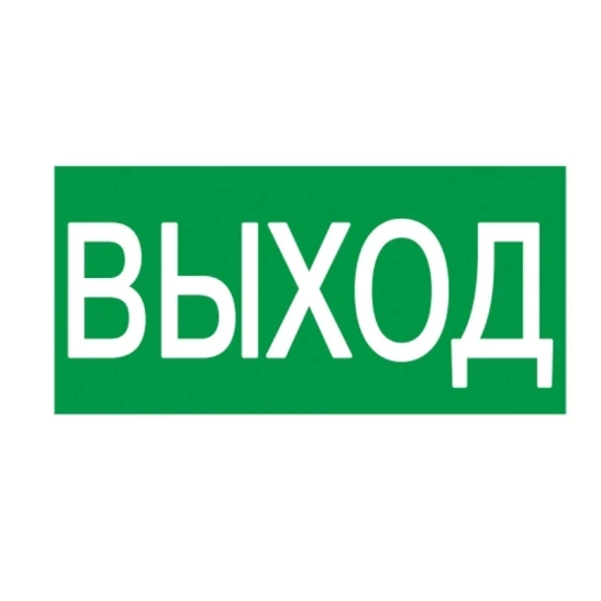 Самоклеящаяся этикетка 200х100мм "ВЫХОД" IEK (YPC30-2010V) фото 1