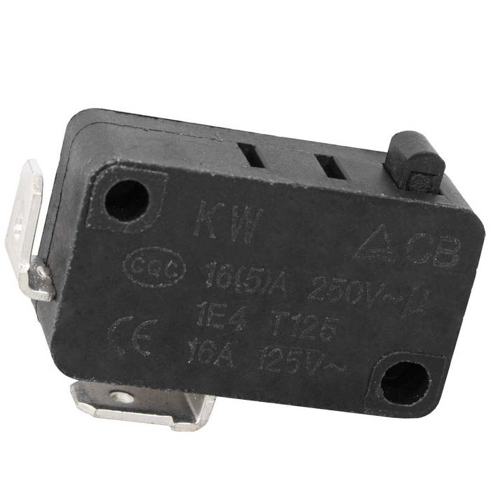 Микропереключатель RUICHI KW7-07-02, 15.9х10.2х27.8 мм, OFF-(ON), SPST 2P, 250 В, 5 А, 30 мОм, -25...+85 °C фото 1