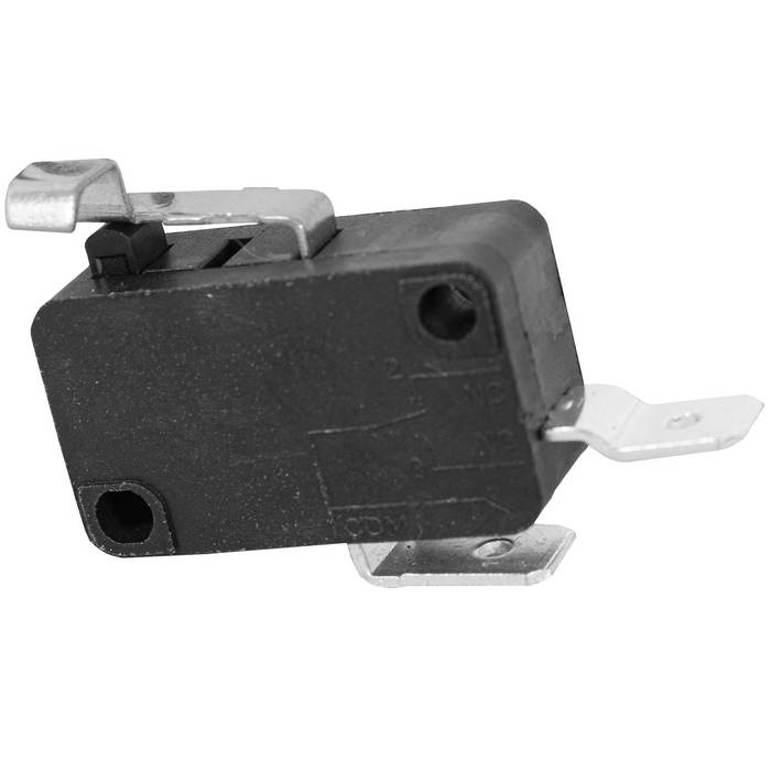Микропереключатель с угловой планкой RUICHI KW7-01-32, 16х10.5х28 мм, OFF-(ON), SPST 2P, 250 В, 5 А, 30 мОм, -25...+85 °C фото 1