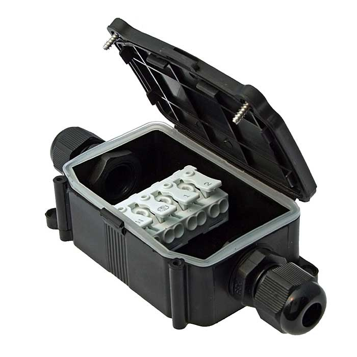 Коробка распределительная RUICHI BOX-2 IP65 2pin PC924P 10A/450V, пластик фото 1