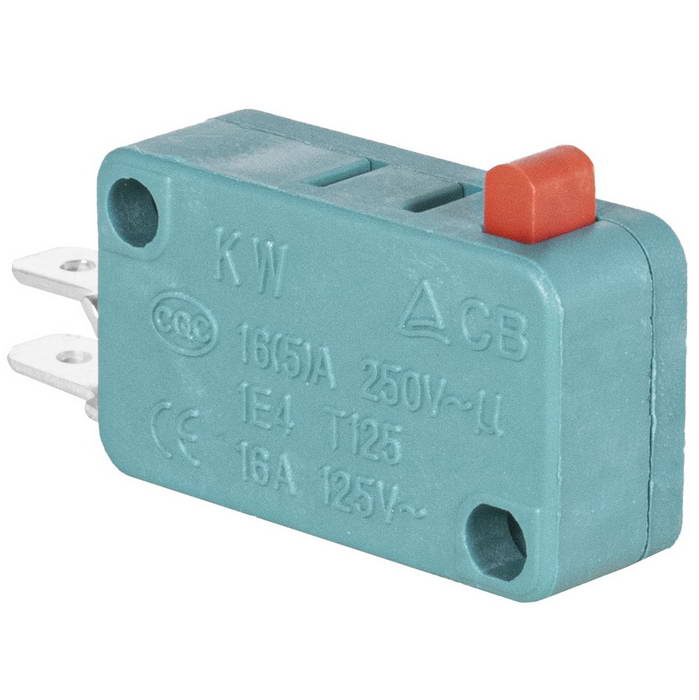 Микропереключатель RUICHI KW3-02-06, 19.8х10.3х27.8 мм, ON-(ON), SPST 2P, 250 В, 5 А, 30 мОм, -25...+85 °C фото 1