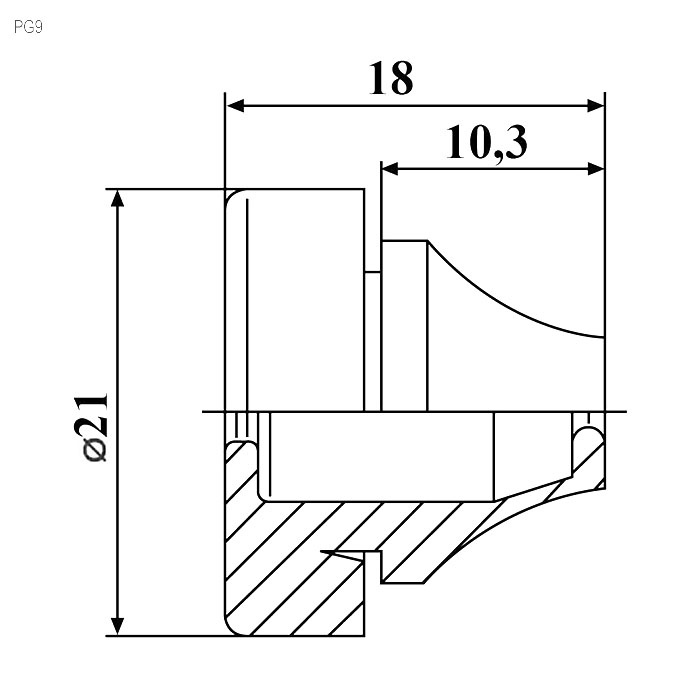 Кабельный ввод ZTM-ELECTRO ZRS PG9B, EPDM фото 2