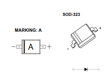 1SS355 CTK малосигнальный переключающий диод, 90 В, 100 мА, 4 нс, SOD-323 фото 2