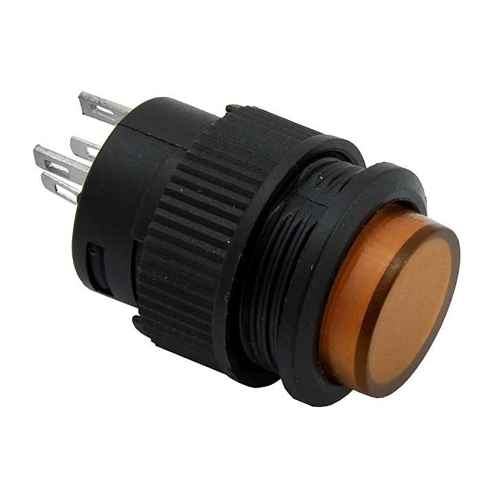 Кнопочный переключатель RUICHI R16-503BD-Y без замка фото 1