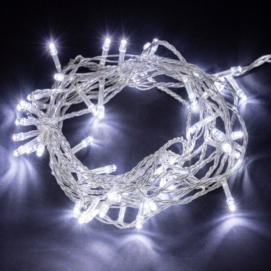Гирлянда светодиодная TDM "СГ50Б5" (SQ0361-0038) 50 LED, 5 м, белый, с контроллером, IP20 фото 1