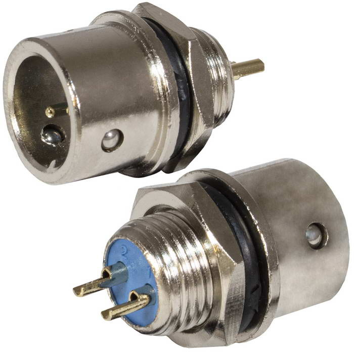 Разъём быстроразъёмный RUICHI XS9-2(Zn) panel plug, 2-х контактый фото 1