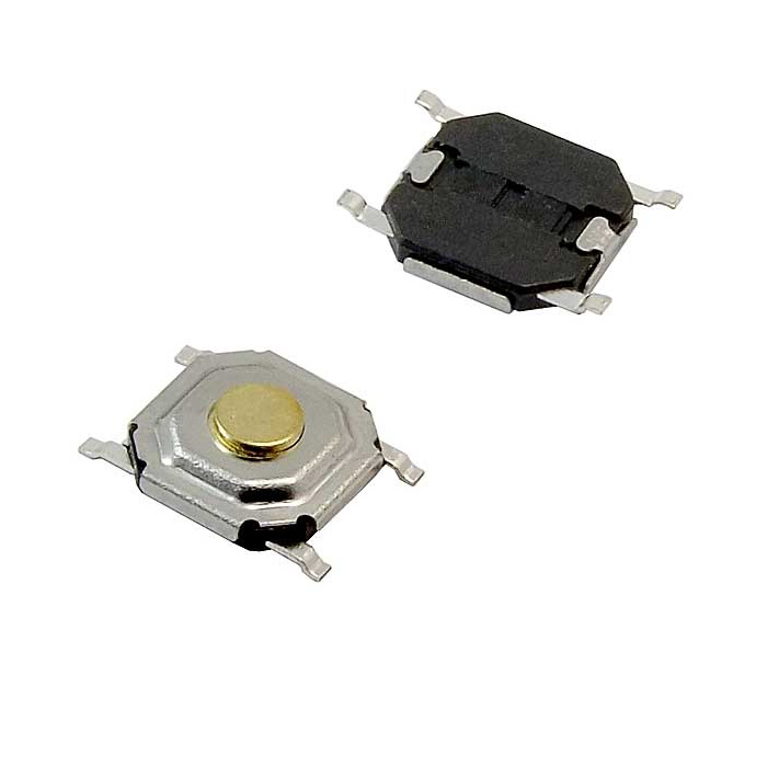 Тактовая кнопка RUICHI IT-1187U, 5.2x6.2x1.5 мм, OFF-(ON), SPST, 50 мА, 6 В, 100 мОм фото 1