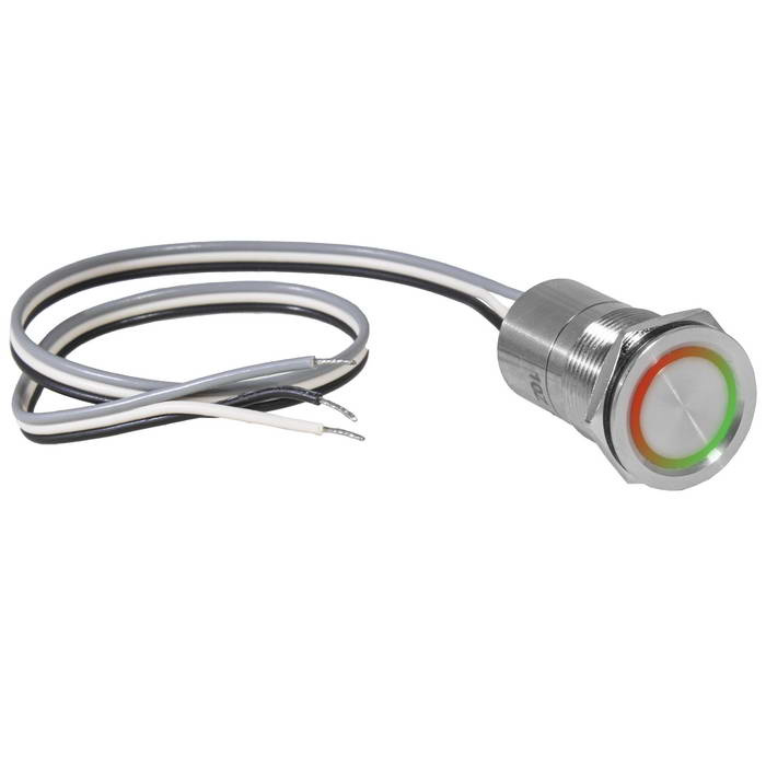 Кнопка сенсорная с подсветкой, с фиксацией  TS22-11ZC/RG/S off-on, М22, IP68, нержавеющая  сталь фото 1