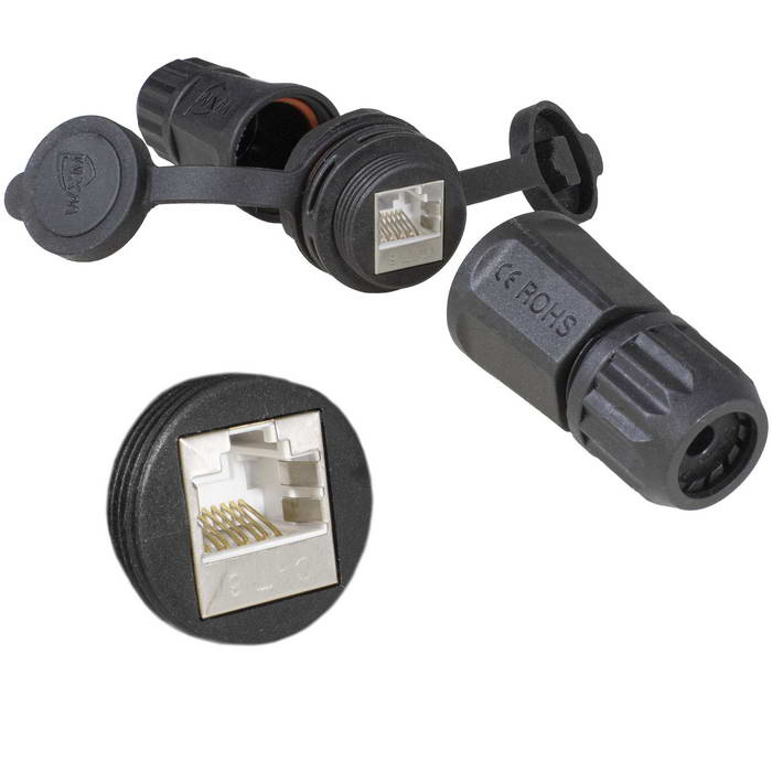 Разъём герметичный Ruichi RJ45M25Z2-6BG2-1 фото 1