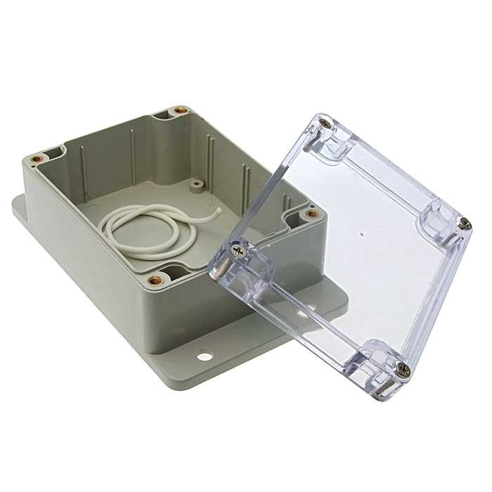 Корпус для РЭА пластиковый пылевлагонепроницаемый с фланцами ZTM-ELECTRO Z212CMF, IP65, 115x90x55 мм, с прозрачной крышкой фото 1