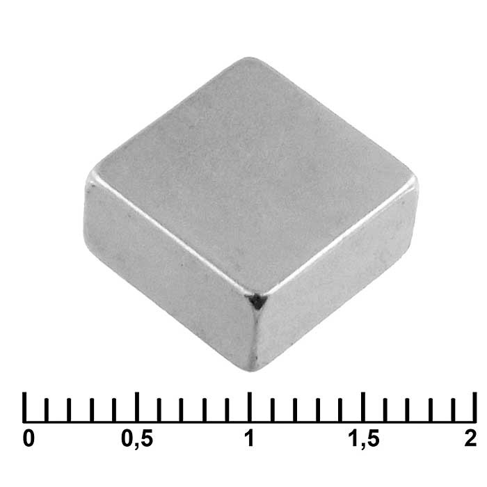 Магнит RUICHI B 10x10x5 мм, класс N35, квадратный фото 1