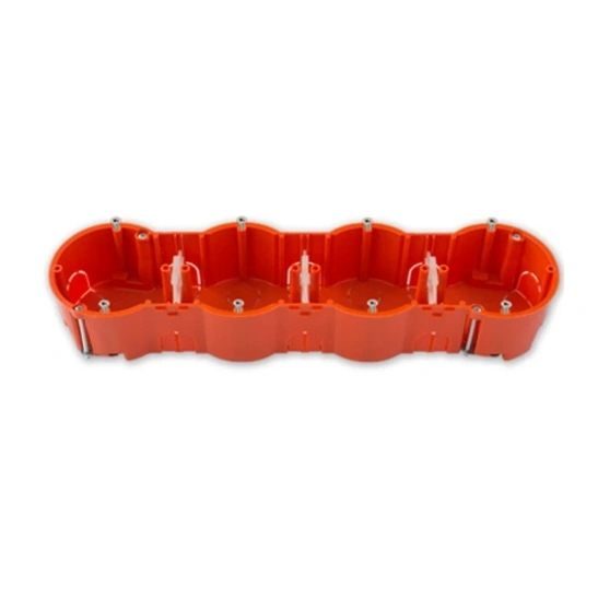 Коробка КЕ-506 исп.1  4-местная для уст.роз.и выкл., под Г/К, с саморезами, 278х66х47,4мм (подрозетник) Светоприбор фото 1
