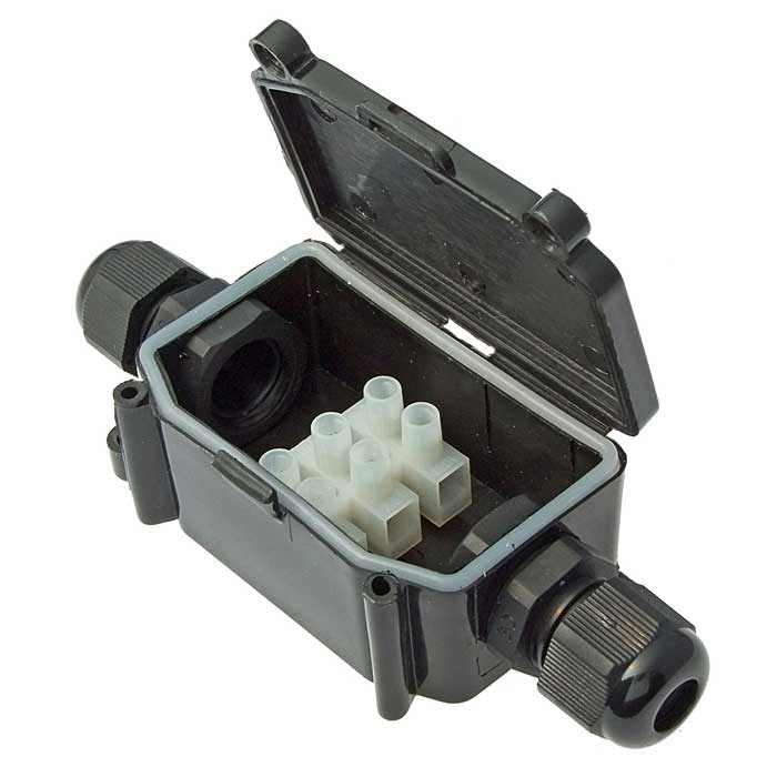 Коробка распределительная RUICHI BOX-2 IP65 2pin CA10 10A/450V, пластик фото 1