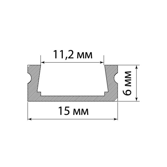 Профиль алюминиевый TDM (SQ0331-0490) 2м накладной для светодиодной ленты IP20 черный фото 1
