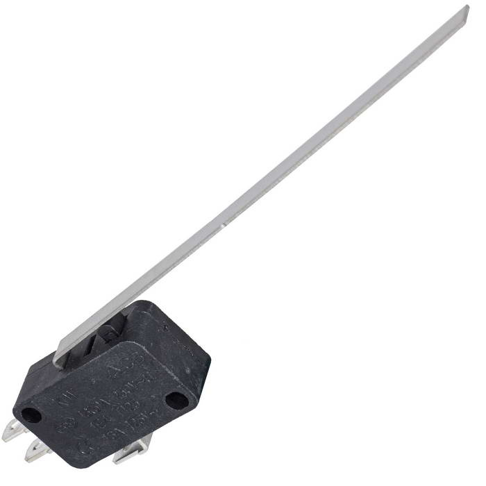 Микропереключатель с удлиненным рычагом RUICHI KW7-27, 16х10.5х28 мм, ON-(ON), 3P, 250 В, 5 А, 30 мОм, -25...+85 °C фото 1