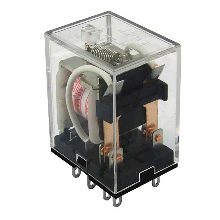 Электромагнитное реле RUICHI HJQ-22F-240VAC-2Z 5A, 2(NO - NC); DPDT - 8 pin ; form 2C фото 1