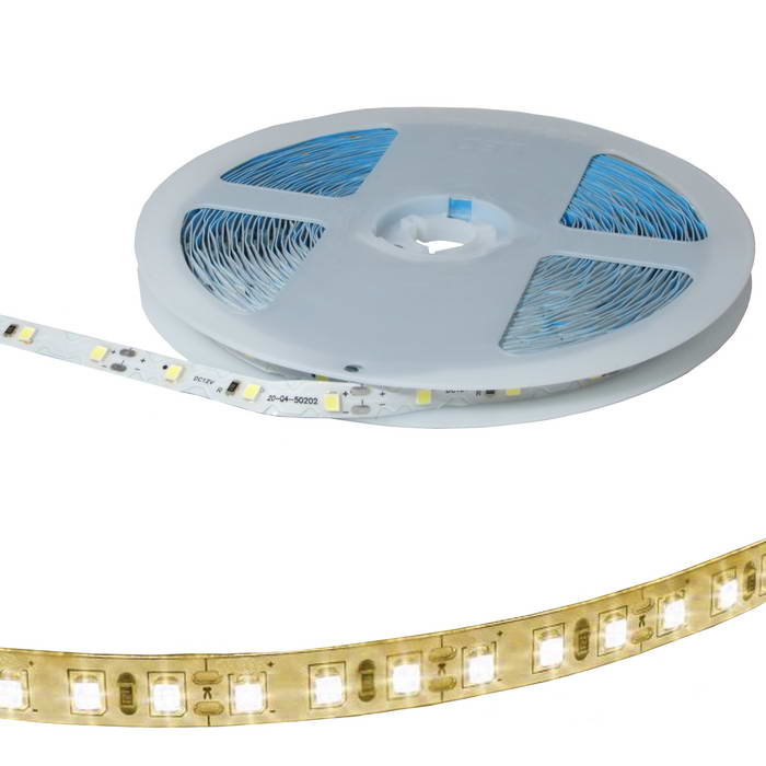Светодиодная лента RUICHI, S-2835 300 LED, IP65, 12 В, цвет белый тёплый, катушка 5 м (цены указаны за 1 м) фото 1