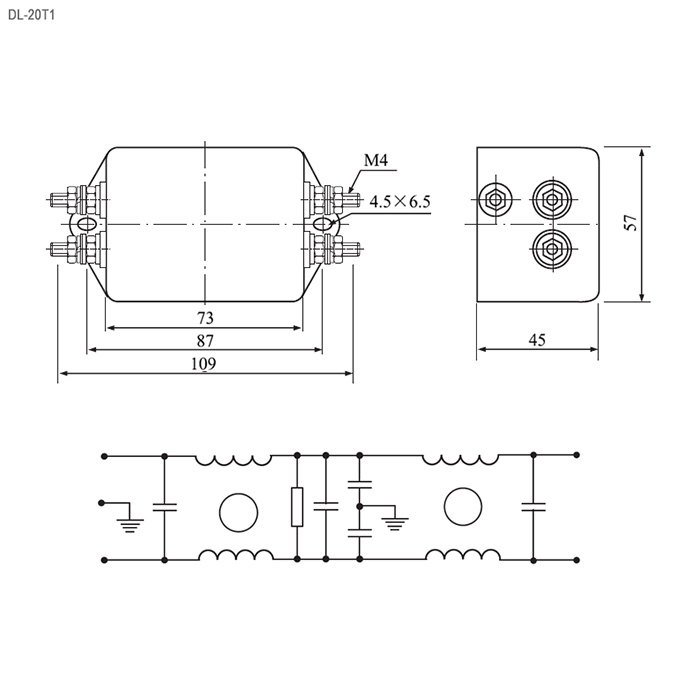 Сетевой фильтр RUICHI DL-20T1, 20 А фото 2