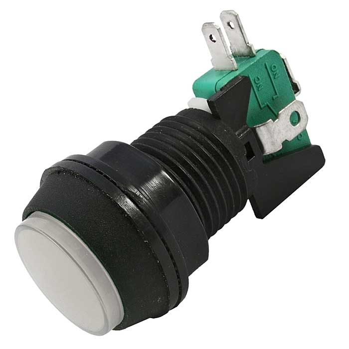 Кнопка GMSI круглая RUICHI 7B-C с LED подсветкой 12 В, 5 А, 30 мОм, 250 В, NO(NC)+NC(NO), белая фото 1