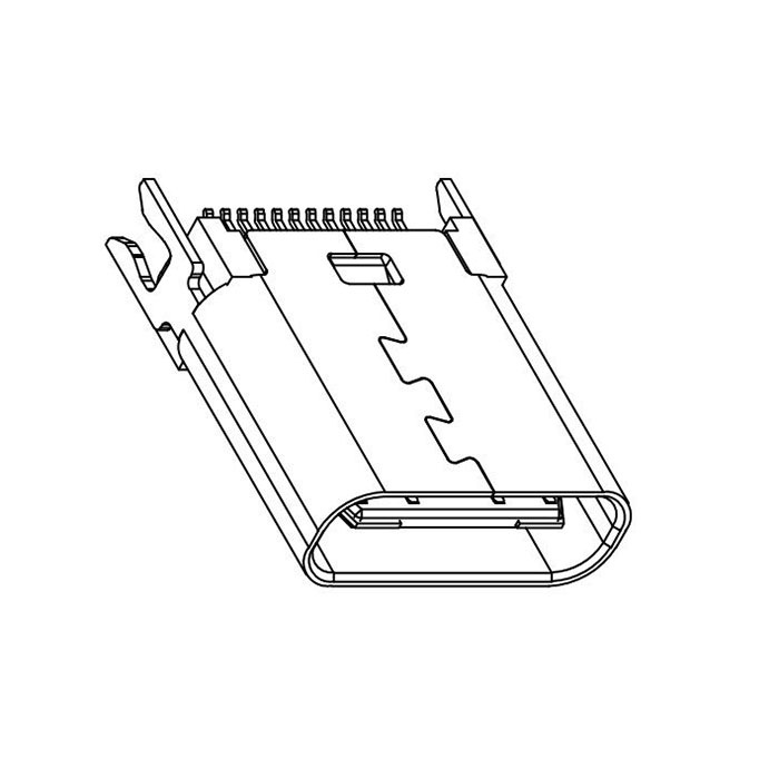 Разъём USB RUICHI USB3.1 TYPE-C 24PF-011, 24 контакта фото 2