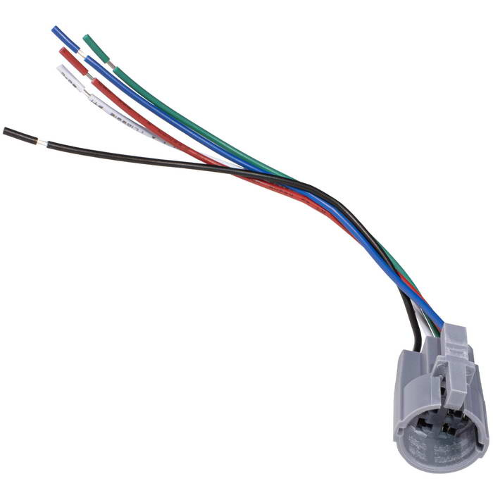 Коннектор для антивандальных кнопок  RUICHI LAS1/GQ19 socket 5 wire, пластик, серый фото 1