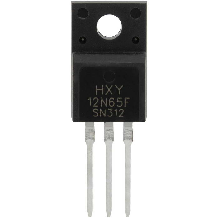 12N65, полевой транзистор (MOSFET) HXY, N-канал, 650 В, 12 А, 0.8 Ом, 40 нКл, корпус TO-220F фото 1