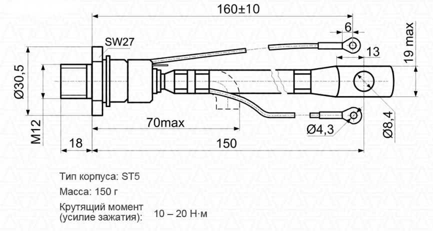 Силовые тиристоры ТБ351-80-11 (200*г) фото 1