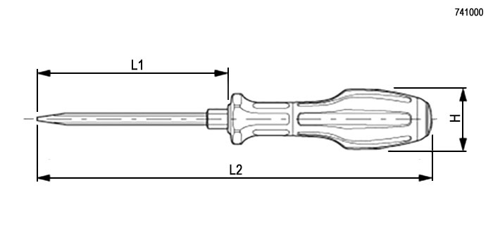 741088 Отвертка шлицевая 8х200мм фото 2