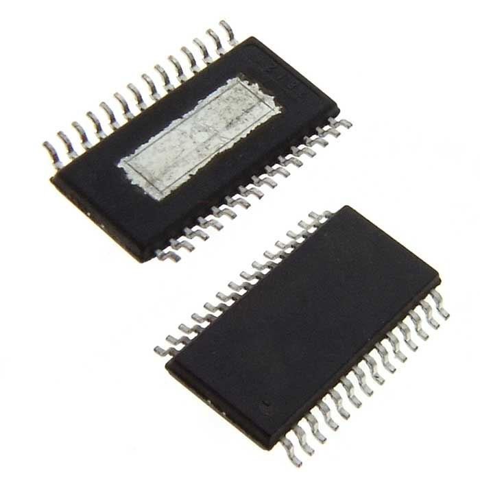 TPA3110D2PWPR, аудио усилитель низкой частоты Texas Instruments, класс D, 2х15 Вт, Speakerguard, корпус HTSSOP-28 EP фото 1