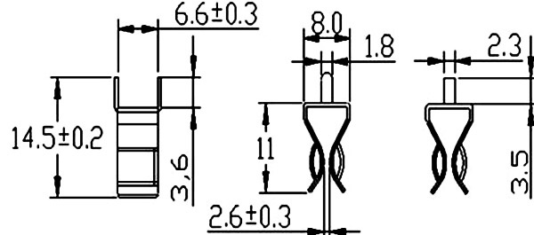 Держатель предохранителя RUICHI NF-005 for 6х32 мм Tin, 10 А фото 2