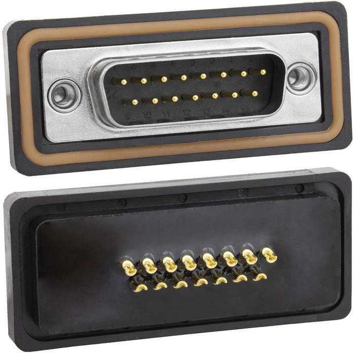 Разъём D-SUB RUICHI DB-15F IP67, 15 контактов фото 1