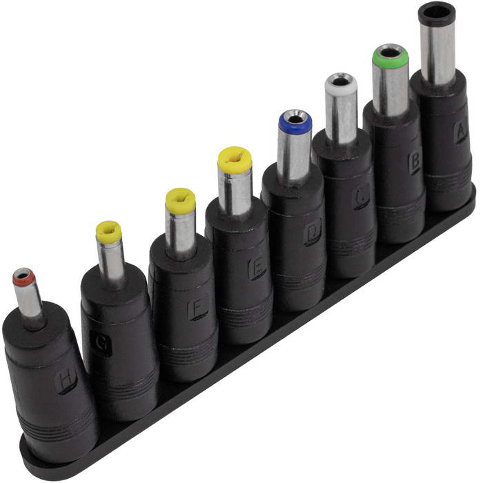 Разъём питания штырьковый RUICHI TC 5.5*2.0 to 8 adapters, сменные адаптеры для ЗПУ ноутбука фото 1