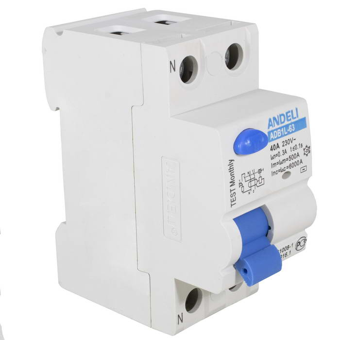 Автоматические выключатели ADB1L-63 2P 40A 300mA тип AC 6kA фото 1
