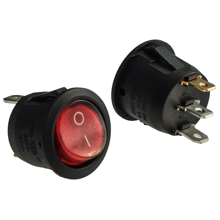 Клавишный переключатель RUICHI KCD1-101N-5-C3-R/3P, ON-OFF фото 1